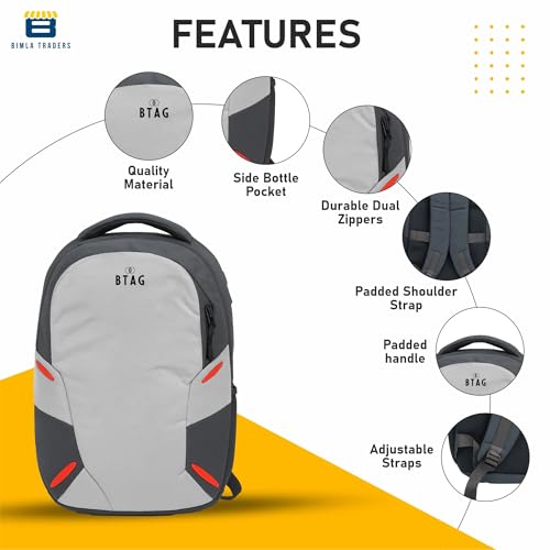 Image of Btag 27Ltrs Stylish Laptop & Casual Backpack | Water-Resistant, Comfortable, Lightweight & Trendy | Large Storage, Smooth Zippers, Spacious & Travel-Friendly | Ideal for Work, Study & Daily Use