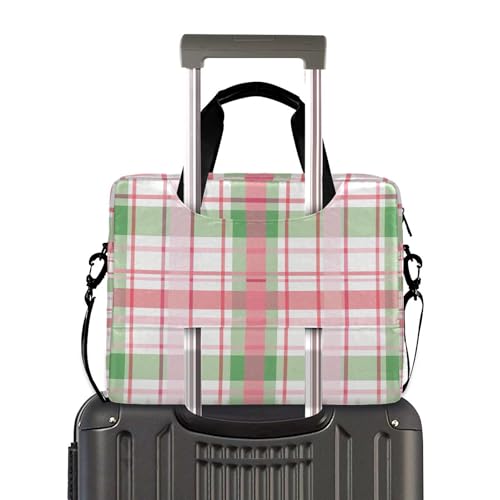 Maletín para portátil con diseño cuadriculado rosa 13-15.6 pulg miniatura 3
