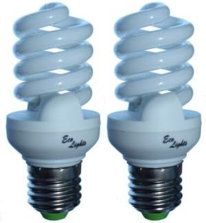 New Compact MINI Range 25 WATT ES Daylight Energy Saver Twin Pack Full Spectrum Bulbs [Energy Class A]