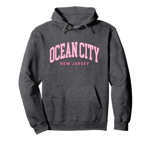 Ocean City New Jersey NJ Retro Preppy Throwback Womens Girls Pullover Hoodie