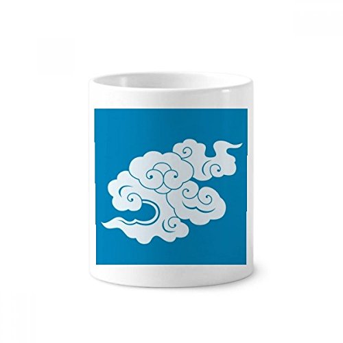 Tasse blanche céramique 350ml et porte-pinceau nuage blanc