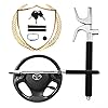 OPSOOPI Steering Wheel Lock, Anti Theft Car Device, Car Club Universal Car Lock with Car Safety Hammer, Car Security Products