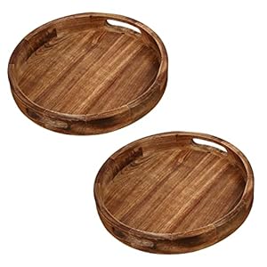Countertop Wooden Fruit Tray Baskets Set of 2, Organizer Crates for Kitchen, Bathroom, Pantry, Fruit, Vegetables, Bread and General Storage Space Rustic Wood, Natural Burnt 12x12x1.5 Countertop Wooden Fruit Tray Baskets Set of 2 Organizer Crates for Kitchen Bathroom Pantry Fruit Vegetables Bread and General Storage Space Rustic Wood Natural Burnt 12x12x15