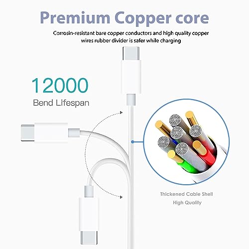 Image of 2 Pack 6FT Car Carplay Cable Data Cord for iPhone 17 Air /16E 16 Plus 15 Pro Max,iPad Pro 13 11, iPad Air USB A to USB Type C Charger Charging,Samsung Galaxy Tab A7 A8 A9 S10+ S9 S8 Note 10 S10,LG,MOTO