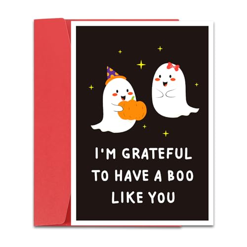 Boo Basket Stuffers for Women Men Halloween Gifts for Women Men Gifts for Boyfriend Birthday Ideas from Girlfriend Him Husband Wife Adult Spooky Basket Stuffers Sweetest Day Christmas Valentines Card
