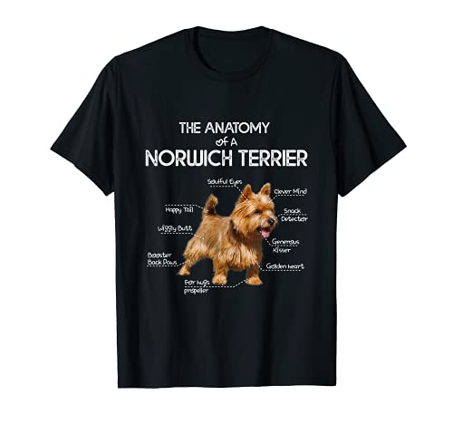 The Anatomy of A Norwich Terrier Funny Dogs Lover T-Shirt