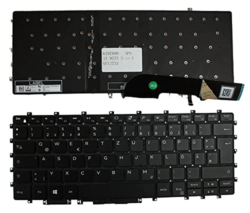 Clavier Dell 0JFNKX Power4Laptops noir rétroéclairé de qualité supérieure pour PC portable