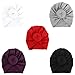 DRESHOW BQUBO 5 Pieces Baby Turban Hats Turban Bun Knot Baby Infant Beanie Baby Girl Soft Cute Toddler Cap