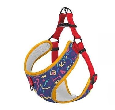 AMAZON - Dog Harness and Leash Set – Reflective Explosion-Proof Punch Light Breathable Undershirt Street Coloring Summer pet Traction Undershirt (Medium, Purple)