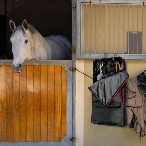 Bolsa para bridas con ganchos internos y tejido impermeable para guardar equipo hípico 2
