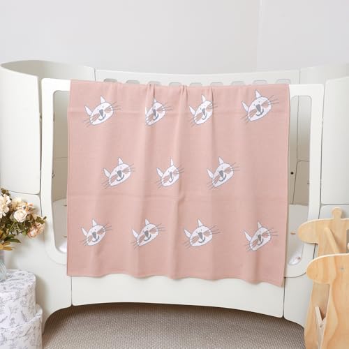 Image of Hadetoto Baby Blankets for Boys and Girls | Newborn, Knitted Cotton, Swaddle Blankets, Neutral Crochet Receiving Blanket, 40 x 30 inches