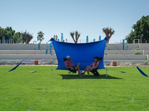 Image of Beach Canopy Tent Sun Shade 9x8.5 FT - UPF50+ Portable Beach Tent Canopy with 2-Post Easy Setup, Lightweight Carry Bag - Camping, Picnic, Backyard & Travel Sun Shelter