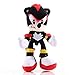 JMHomeDecor Gioco Cartone Animato Multi-Formato Giocattoli di Peluche Anime Ombra Amy Rose Knuckles Tails Peluche Giocattoli di Peluche 45Cm_Black_