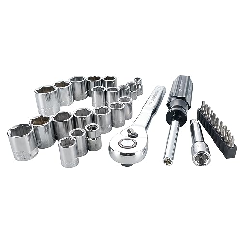 Image of CRAFTSMAN Mechanics Tool Set, SAE /Metric, 3 /8-Inch Drive, 32-Piece (CMMT12013)
