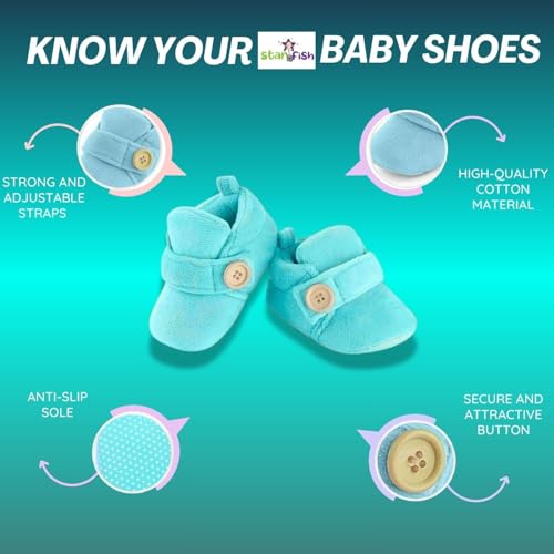 Image of Star Fish Baby Boys & Girls 3 to 6 Months Skin Friendly Comfortable & Breathable Shose