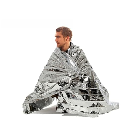 YARNOW Survival Blanket Golden Reflective Emergency Foil Thermal Blanket for Outdoor Hiking Climbing and Camping Compact and Portable Safety Tool