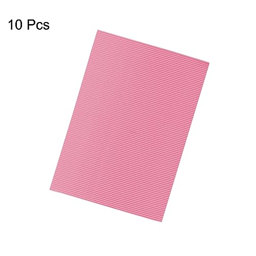 Image of uxcell 10pcs Corrugated Cardboard Paper Sheets,Pink,7.87-inch x 11.81-inch,for Craft and DIY Projects