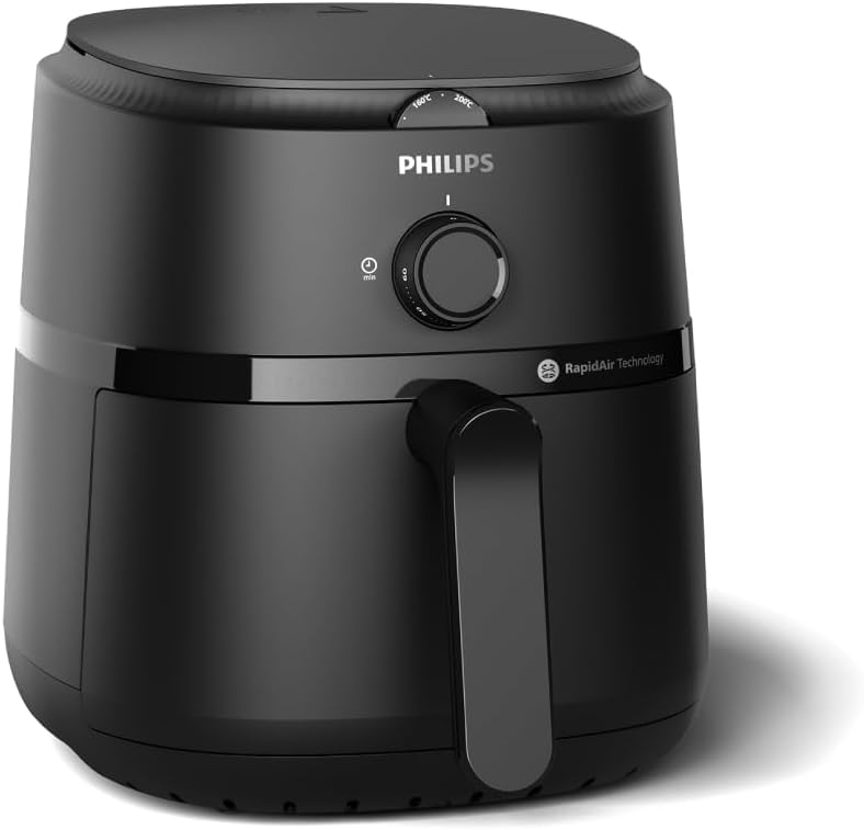Air Fryer NA120/00, uses up to 90% less fat, 1500W, 4.2 Liter, with Rapid Air Technology (Black), Large