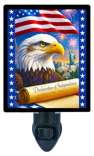 Lámpara de noche LED con diseño de águila patriótica