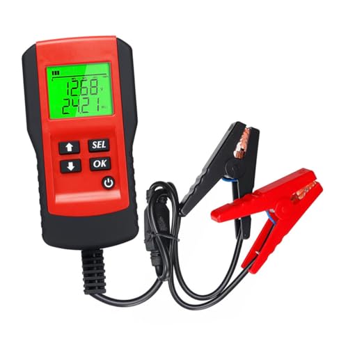 MOLUCKFU Tester Per Batteria Auto e Analizzatore Di Carica 12v, Strumento Di Digitale Per Batterie 5-9995 Mah, Display Lcd Chiaro, Protezione Integrata, Uso Automobilistico Professionale