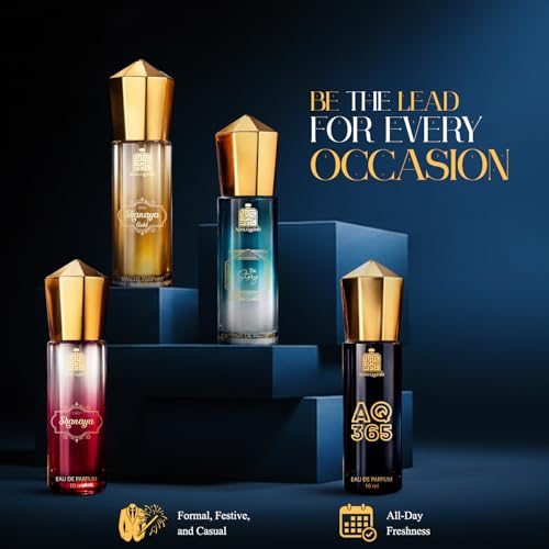 Image of Adilqadri Perfume Gift Set for Men & Women (Pack of 4 x 10ml | 40ml Total) | Long Lasting EDP Fragrance Combo for Men | Woody, Musky, Floral, Sweet, Spicy & Amber Notes | Travel Size Luxury Perfume Gift Set
