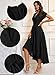 CBZDJX Women's Black Chiffon Dress Ruffle Short Sleeve Formal Dresses 2026 Summer Fashion Sexy Empire Waist Midi Dresses