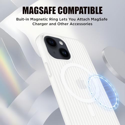 Image of AIBEX Protective Back Case Cover Compatible for iPhone 13 /14 | Camera & Body Protection| Shockproof,Scratch Resistant| Mag-Saf Wireless Charging Support - Black