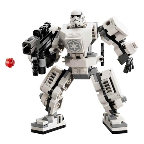 LEGO 75370 Star Wars The Stormtrooper Robot, Buildable Figure Model with Articulated Parts, Minifigure and Blaster Tenon Launcher, Toy for Kids, Boys and Girls from 6 Years Old