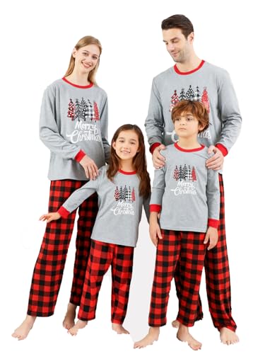 Family Christmas Pajamas Matching Sets for Adult, Matching Christmas Pajamas 2 Piece Outfit Christmas Pjs