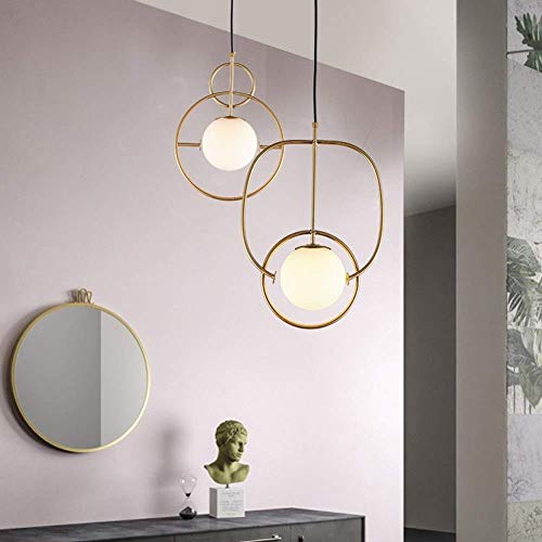 Lustre luxueux en verre et fer forgé industriel pour sublimer un salon élégant de 32x48 cm