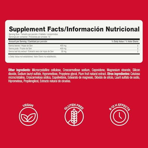 Image of Prunelax Ciruelax Regular Strength Laxative Tablets - Overnight Relief for Occasional Constipation, Senna Extract, Vegan & Gluten-Free, Fast-Acting Gentle Relief - 10ct