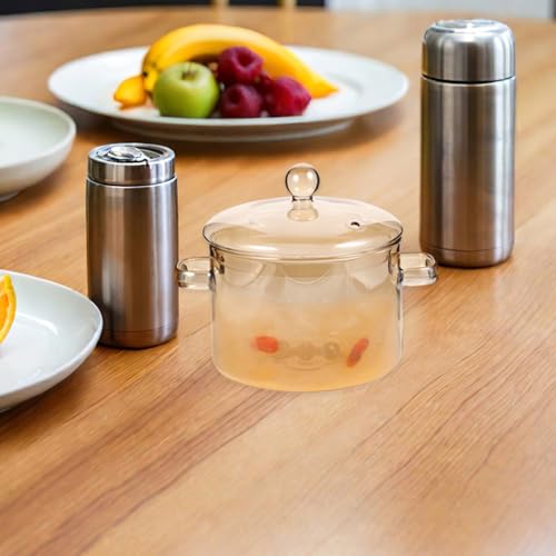 Marmite verre borosilicate cuisson plaque four pour soupes pâtes ragoûts Gatuida