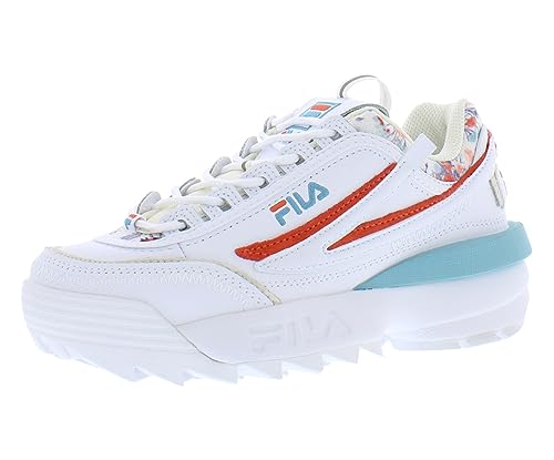 Fila Disruptor II Premium Sneaker da donna, bianco/blu/rosso., 42 EU