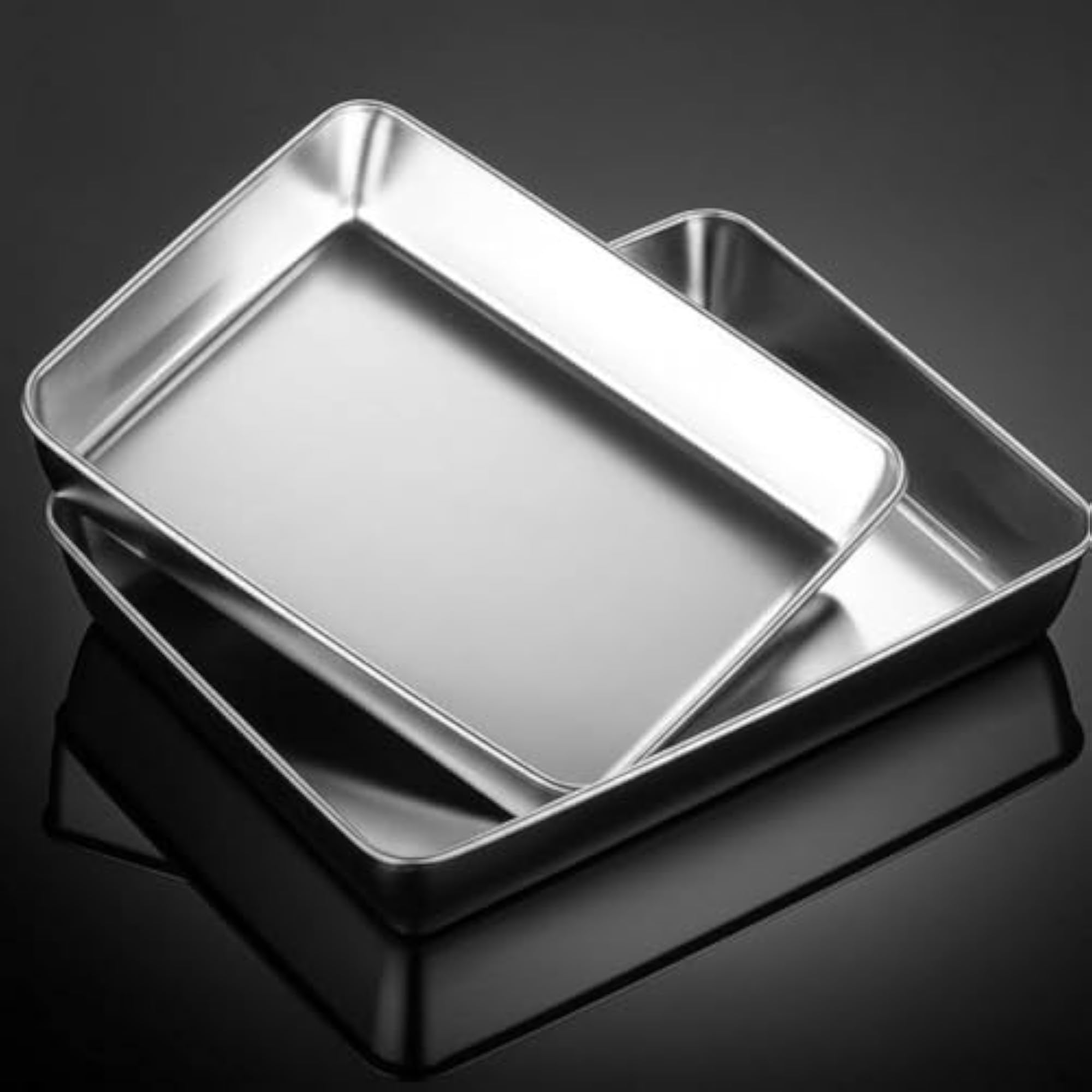 Rectangular Metal Container with Lid, Catering Tray