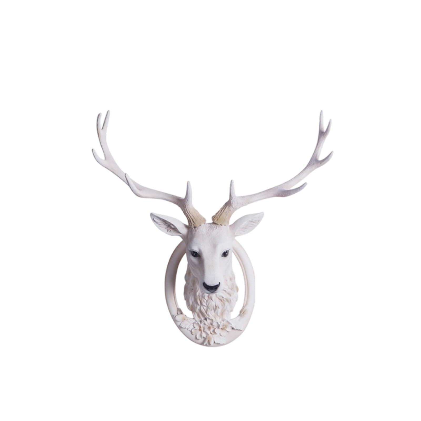 Decorazione da parete a forma di testa di cervo, grande testa di animale in resina, da appendere alla parete, decorazione per la casa, design realistico