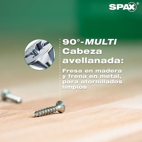 Miniatura 5 de Spax Tornillos Universales 4 X 60 Mm, 360 Unidades - Tornillo Con Cabeza Avellanada Con Recubrimiento Wirox, Rosca Completa, Ranura En Cruz Z2, Punta 4cut - Tornillos Para Madera 8000000277207
