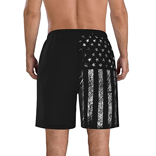 FKHARRIS Haiti Flag Haitian Flag Men's Swim Trunks with Pockets Bathing Suit Board Shorts Swimwear Long Shorts -3