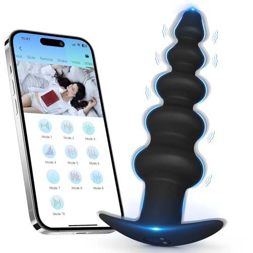 Plug Anal Vibromasseurs Sex Toýs Couple - Plug Anale,Prostate Vibromasseur Sex Toys Anals avec 10 Modes de Vibration et Contrôle des APP pour Hommes, Femmes, Couple Extenseur Plug Femme Débutante