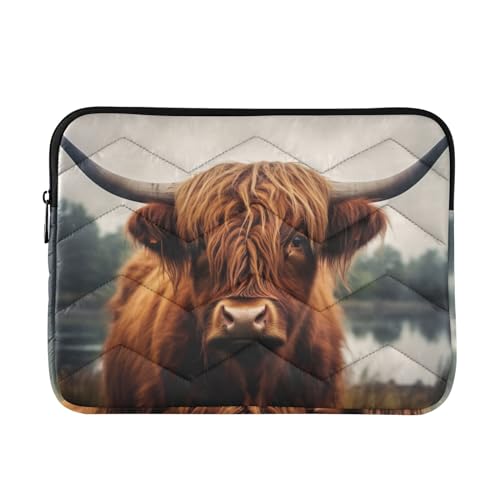 FLildon Highland Cow Laptop Sleeve Case for 13-14 Inch Protective Notebook Carrying Case Computer Bag Cover -  g429397296p995c1059s2407