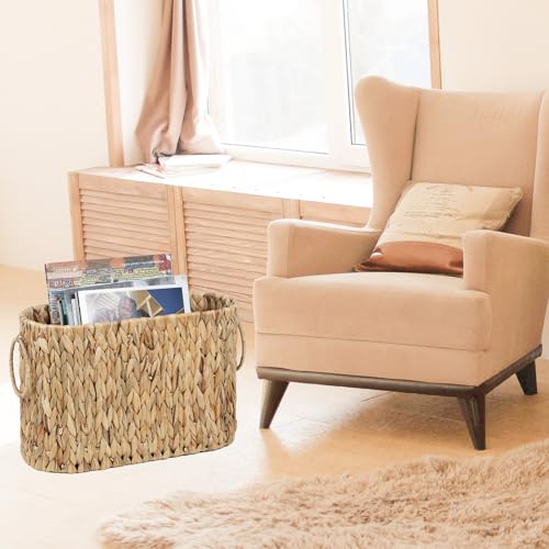 Ordelite TPB Toilet Paper Storage, Water Hyacinth Bathroom Toilet Paper Basket For Storage, Toilet Paper Holder Wicker Basket thumb #6