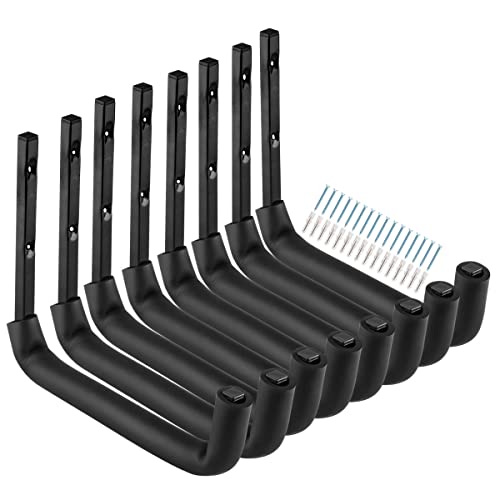 Heavdace 8 Pack Garage Storage Hooks,10 Inch Heavy Duty Ladder Storage Hanger, Wall Mounted Utility Rack by Heavdace - Used condition - CA$26.16