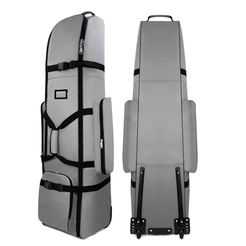 Bolsa de golf de viaje, bolsa de aviación de golf resistente con ruedas, plegable para equipaje de aviación, accesorios de almacenamiento al aire libre para amantes, compañeros de trabajo y familia
