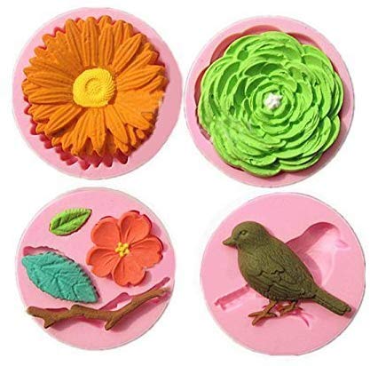 Moule en silicone fleur oiseau pour démoulage facile sans casser