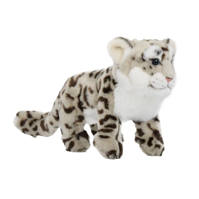 Peluche léopard des neiges réaliste et grand doudou doux pour collectionneurs
