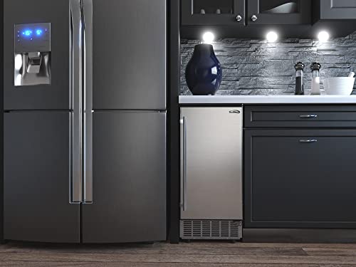 Koolmore Stainless-Steel Built-In Ice Maker Machine With Large 25 Lb. Cube Storage Basket, Full Cube Production, Fast Ice Making Time, Free-Standing/Under-Counter - 75Lbs Of Ice Per Day (Bim75-Bs) #TOP2
