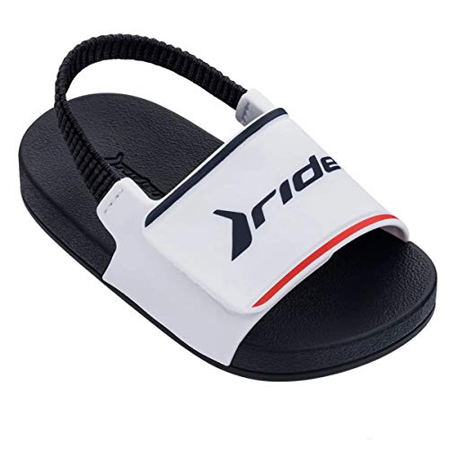 Chinelo Infantil Rider Full 86 Slide Baby - Azul e Branco - 17/18