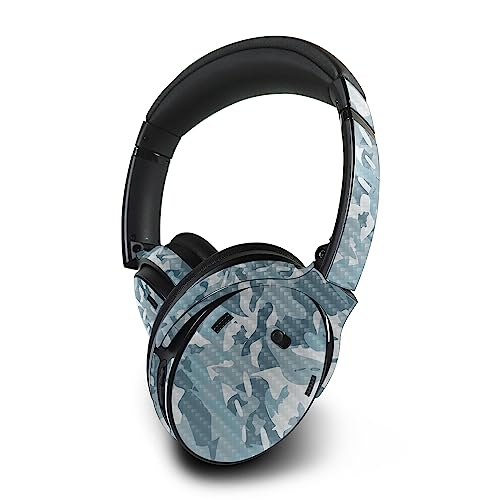 Image of MightySkins Carbon Fiber Skin Compatible with Bose QuietComfort 45 Headphones Arctic Camouflage | Protective, Durable Textured Carbon Fiber Finish | Easy to Apply