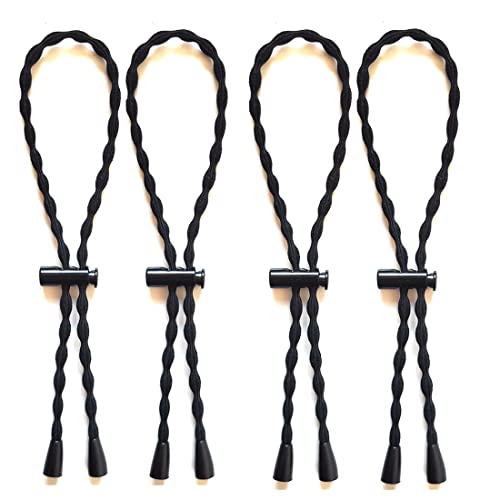 MILAMIYA Afro Puff Drawstring Ponytail Ties Adjustable Length Hairband for Short Kinky Curly Hair Bun Long Cushioned Hea