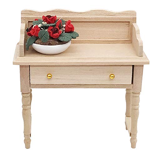 Dilwe 1:12 Miniatur-Puppenhaus-Blume, Bonsai-Rosen-Dekoration, Gartenzimmer-Dekorationszubeh?rBaby Parts – Bild 5