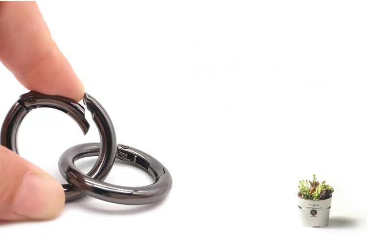 3/4 inch 4 pcs Keyrings Buckle, Bags,Purses for Round Carabiner,Carabiner Ring Metal O spring Ring Trigger Clips - Image 4